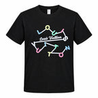 Regular Fit Abstract Typography Graphic T-Shirt _ Black