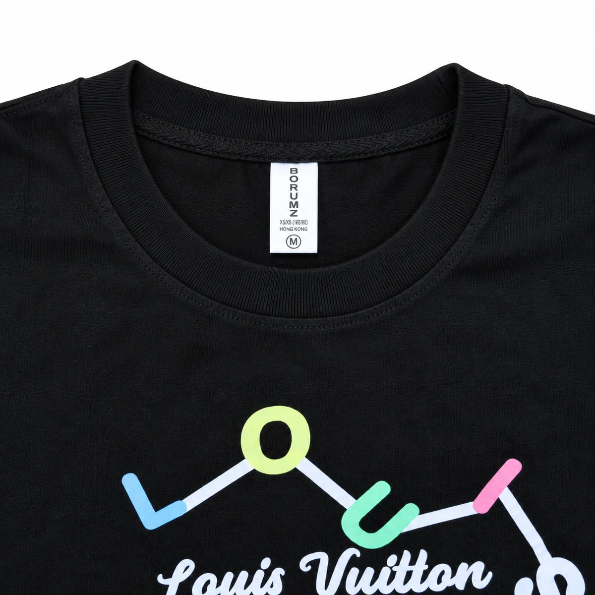 Regular Fit Abstract Typography Graphic T-Shirt _ Black