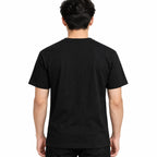 Regular Fit Abstract Typography Graphic T-Shirt _ Black