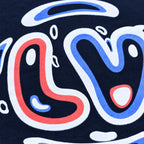 Love Smile Graphic T-Shirt - Dark Blue