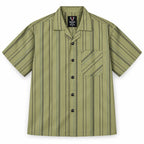 Khaki Striped Resort Collar Shirt