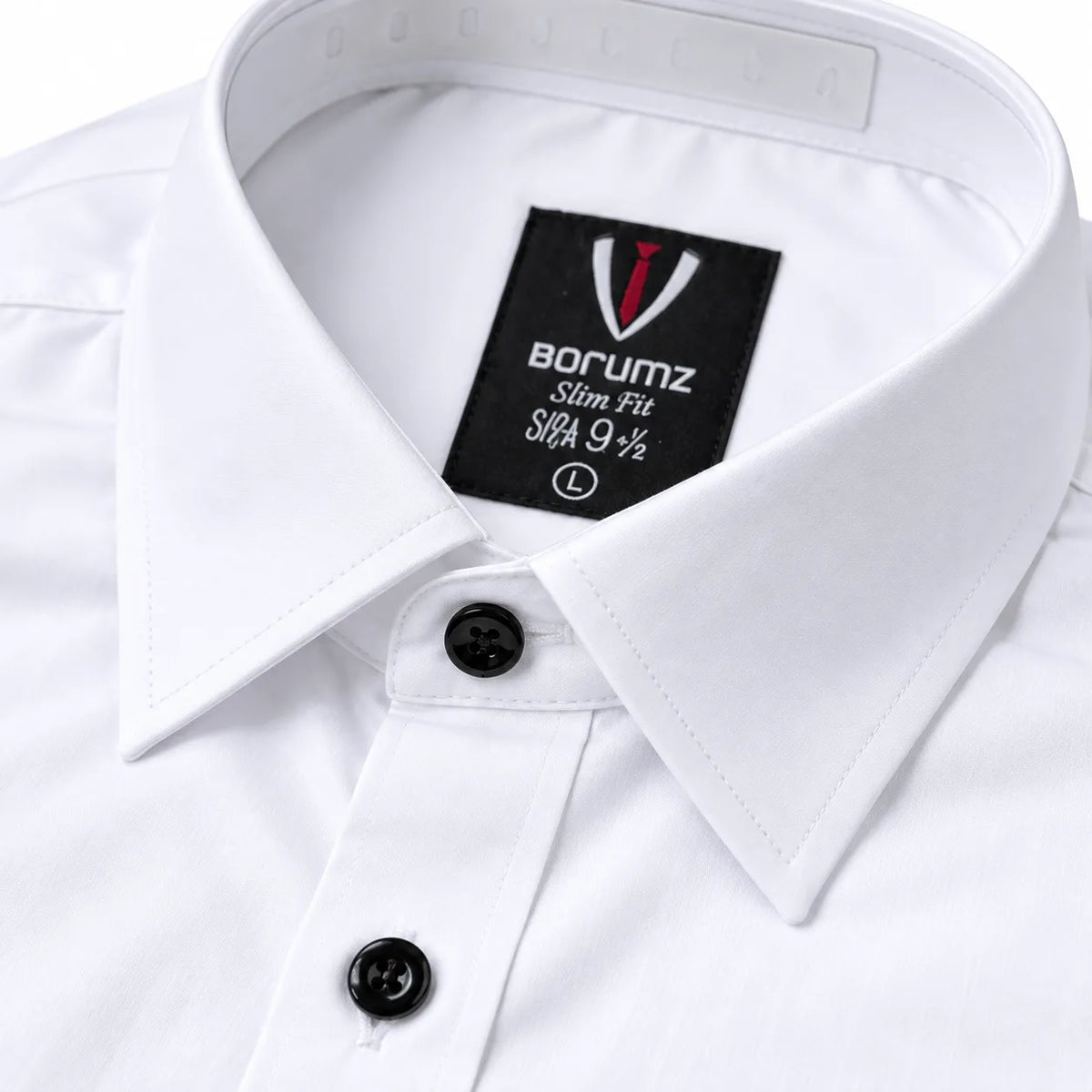 White Regular Fit Semi-Formal Shirt