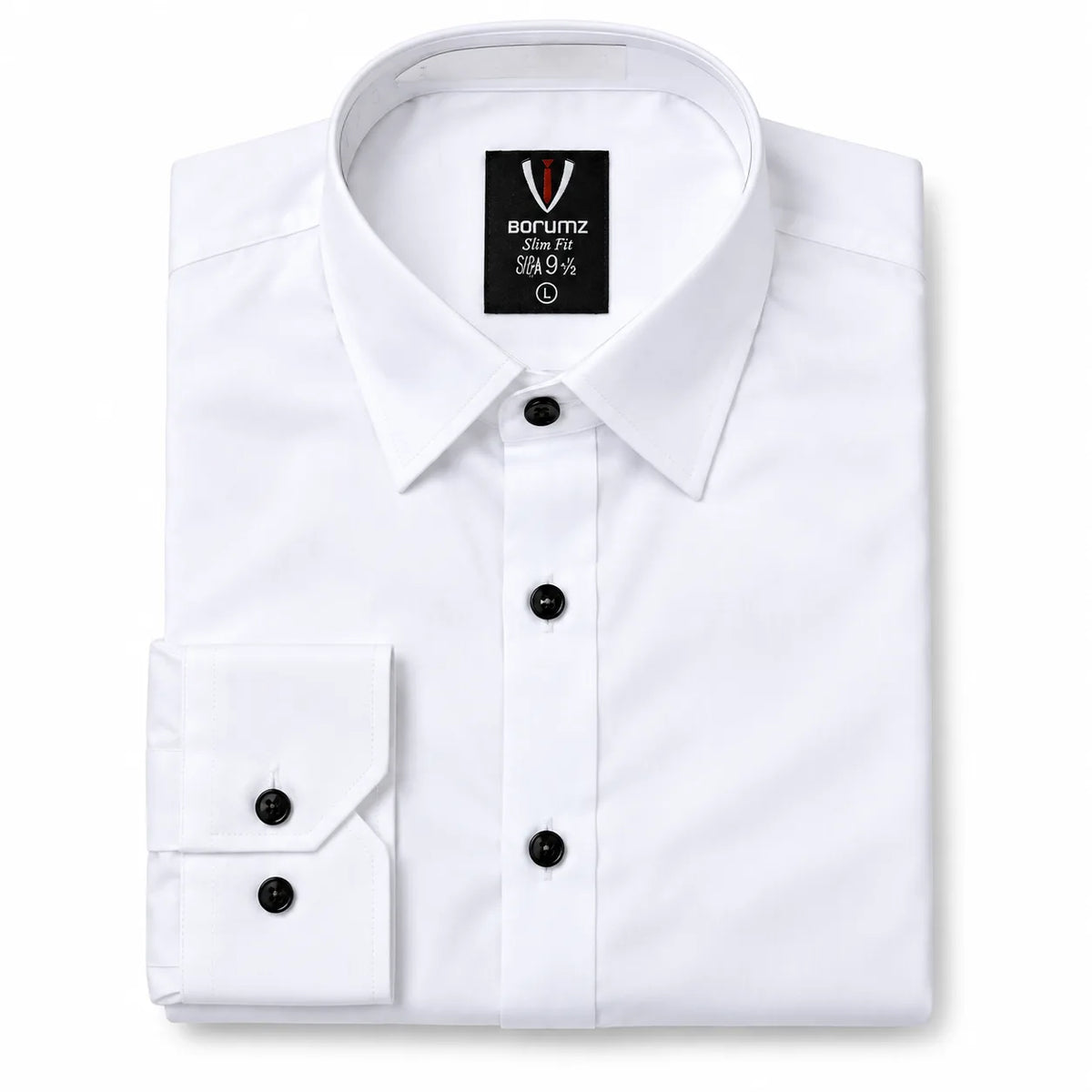 White Regular Fit Semi-Formal Shirt