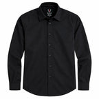 Black Regular Fit Semi-Formal Shirt