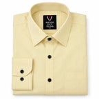 Butter yellow Regular Fit Semi-Formal Shirt
