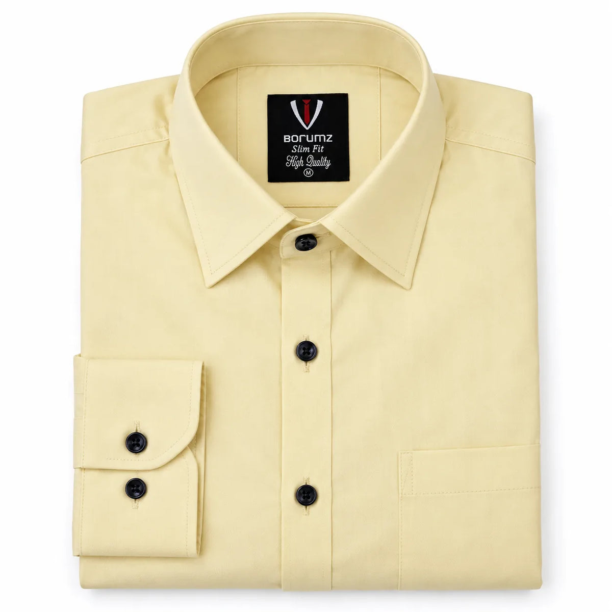 Butter yellow Regular Fit Semi-Formal Shirt