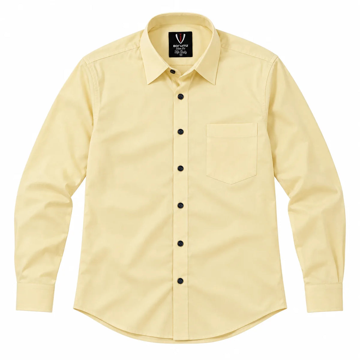 Butter yellow Regular Fit Semi-Formal Shirt