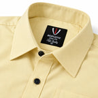 Butter yellow Regular Fit Semi-Formal Shirt