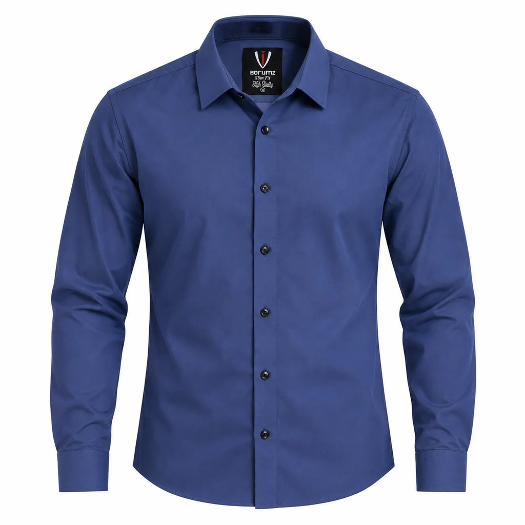 Blue Regular Fit Semi-Formal Shirt