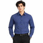 Blue Regular Fit Semi-Formal Shirt
