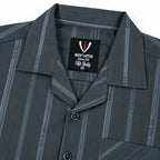 Charcoal Grey Striped Semi-Formal Shirt