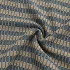 Brown & Grey Textured Knit Camp Collar Shirt | Boxy fit