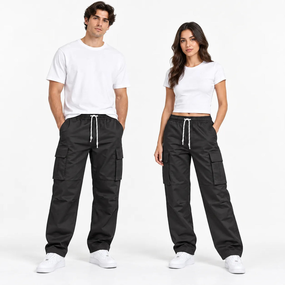 Chocolate Brown Full Baggy Cargo Trousers
