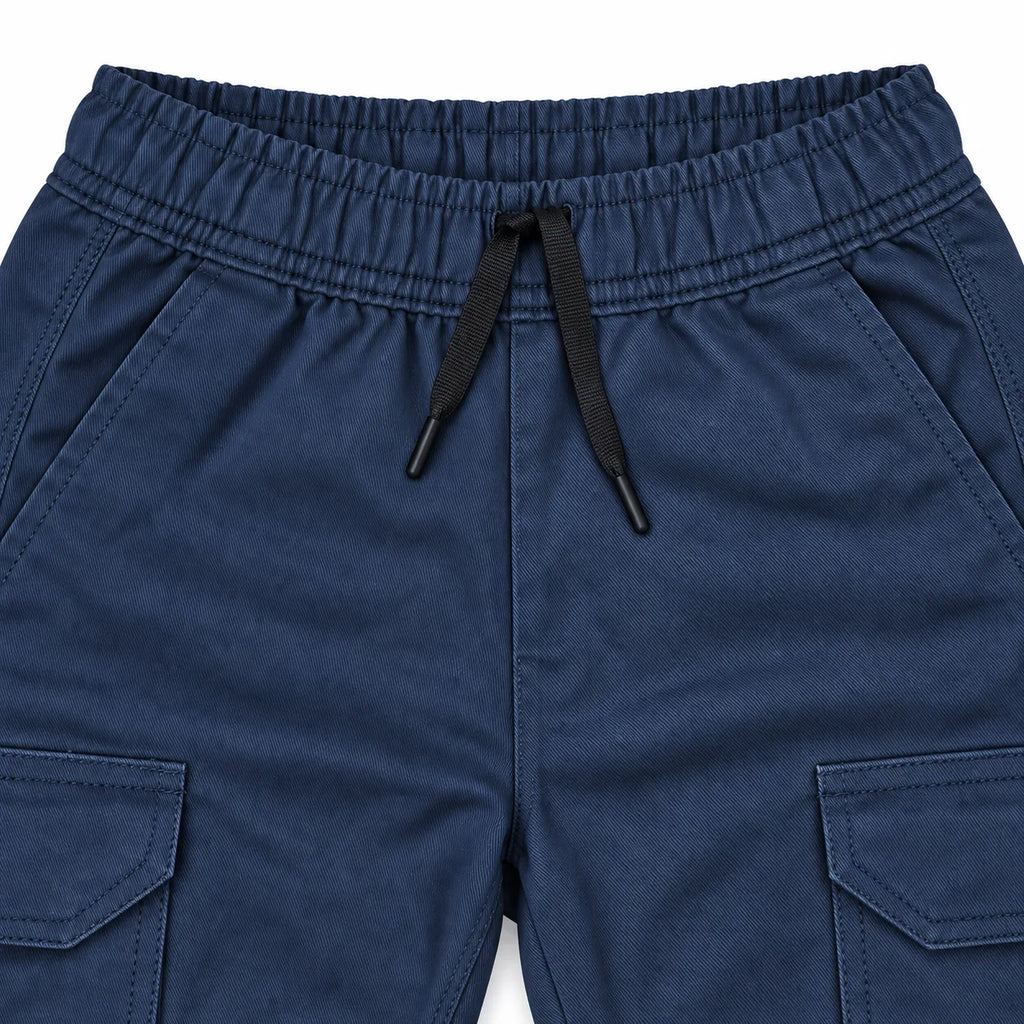 Dark Navy Rib Six pocket jogger | Relaxed Fit Casual Pants