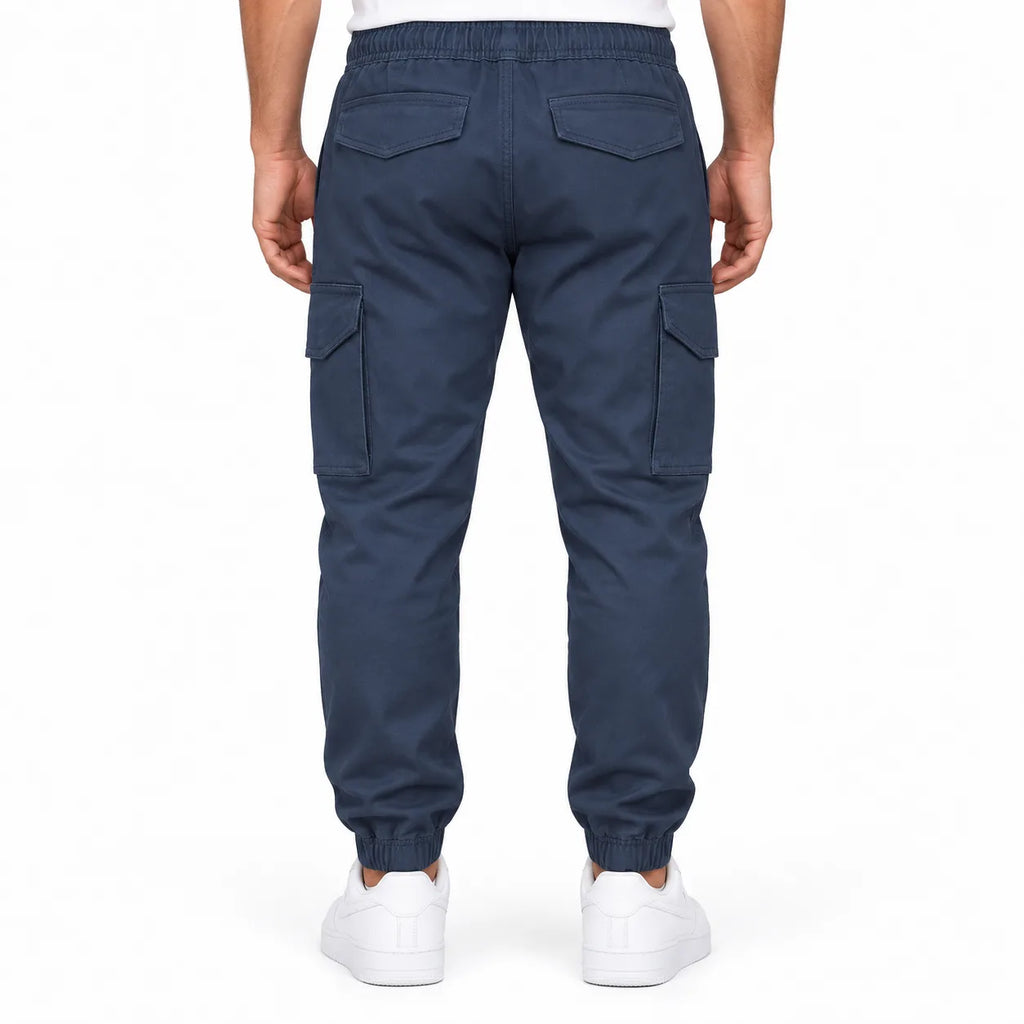 Dark Navy Rib Six pocket jogger | Relaxed Fit Casual Pants