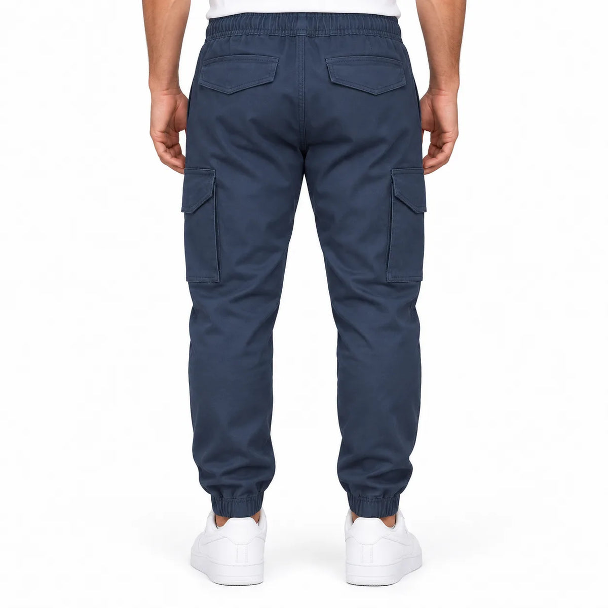 Dark Navy Rib Six pocket jogger | Relaxed Fit Casual Pants