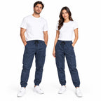 Dark Navy Rib Six pocket jogger | Relaxed Fit Casual Pants
