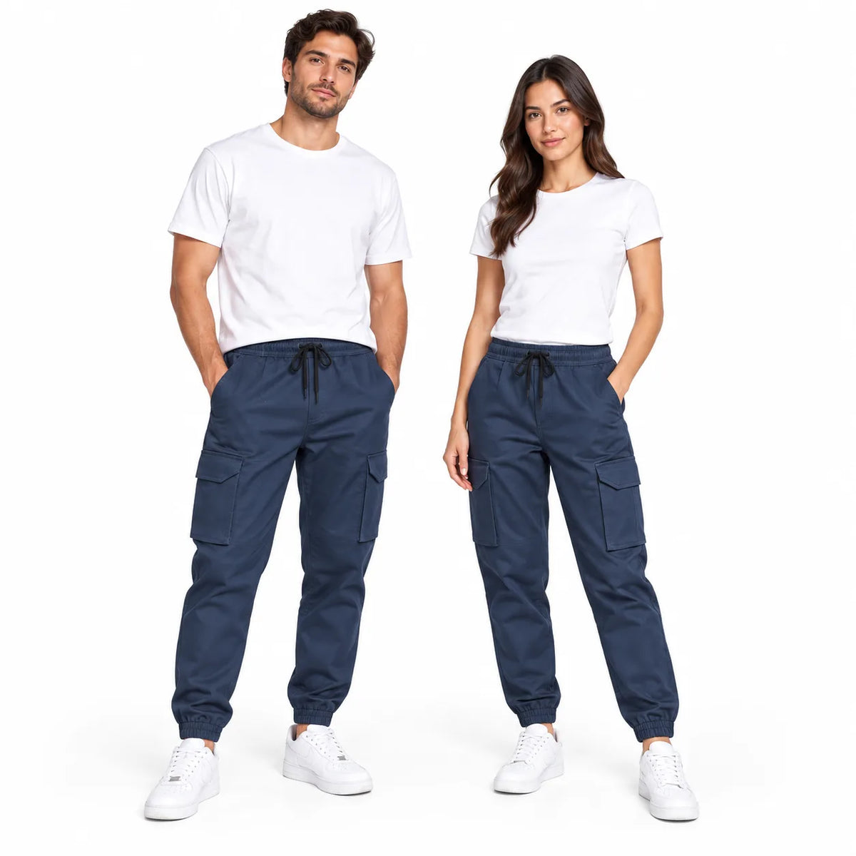 Dark Navy Rib Six pocket jogger | Relaxed Fit Casual Pants