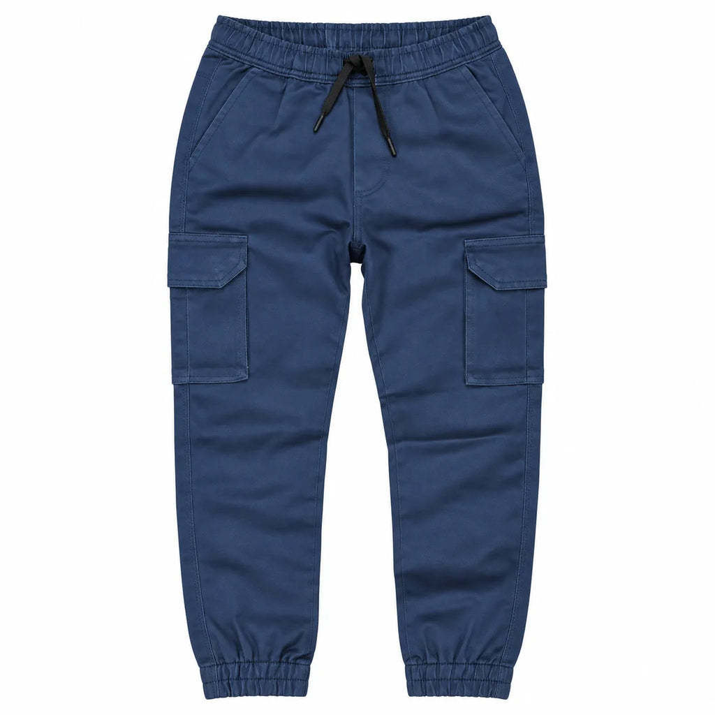 Dark Navy Rib Six pocket jogger | Relaxed Fit Casual Pants