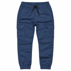 Dark Navy Rib Six pocket jogger | Relaxed Fit Casual Pants