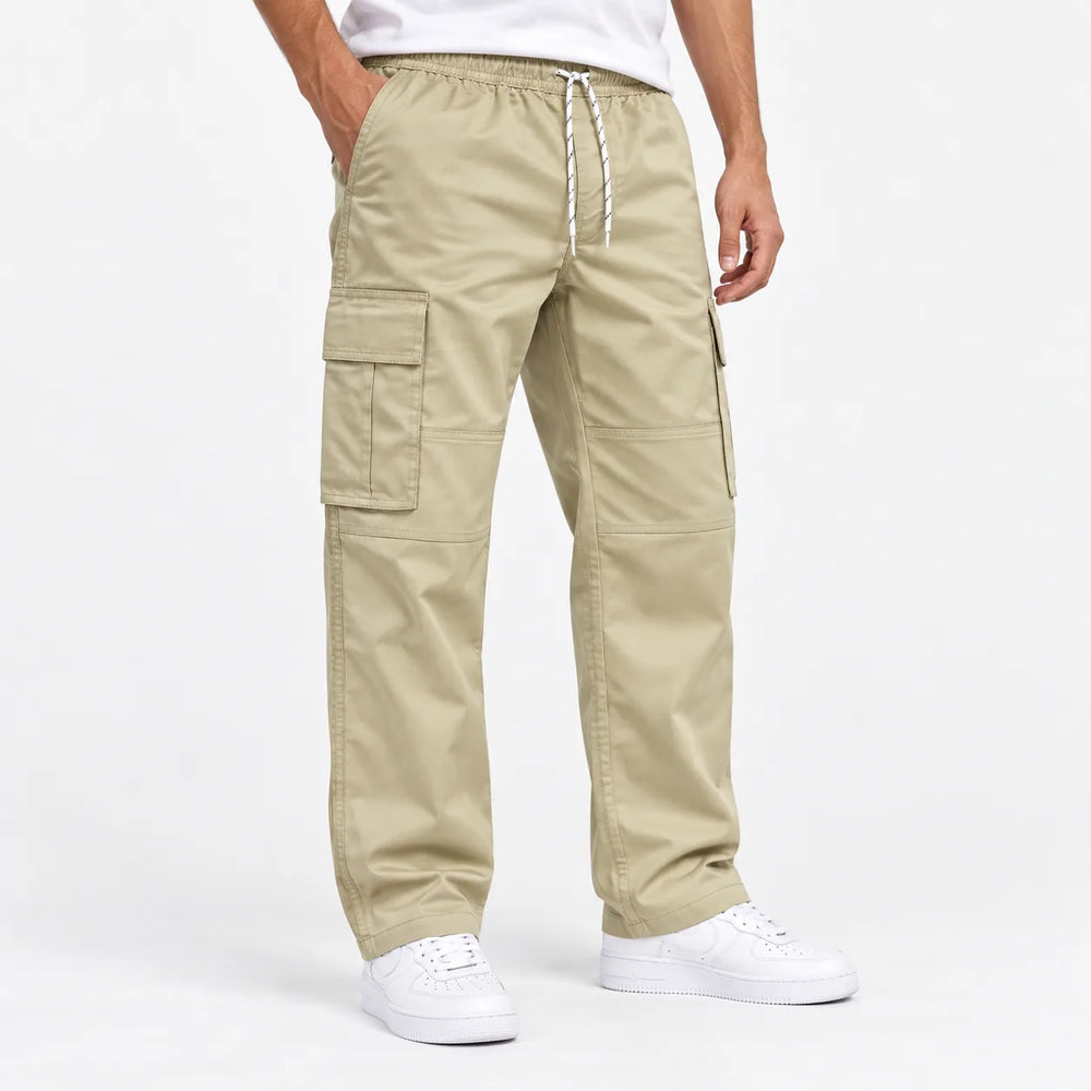 Camel Full Baggy Cargo Trousers