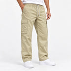 Camel Full Baggy Cargo Trousers