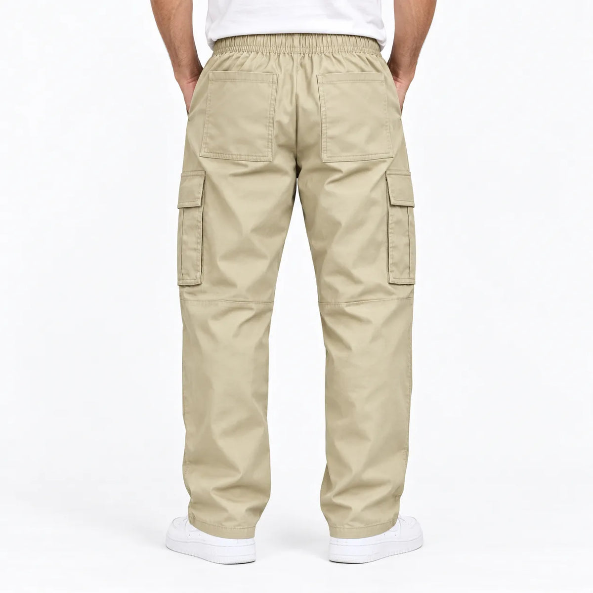 Camel Full Baggy Cargo Trousers