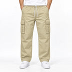 Camel Full Baggy Cargo Trousers