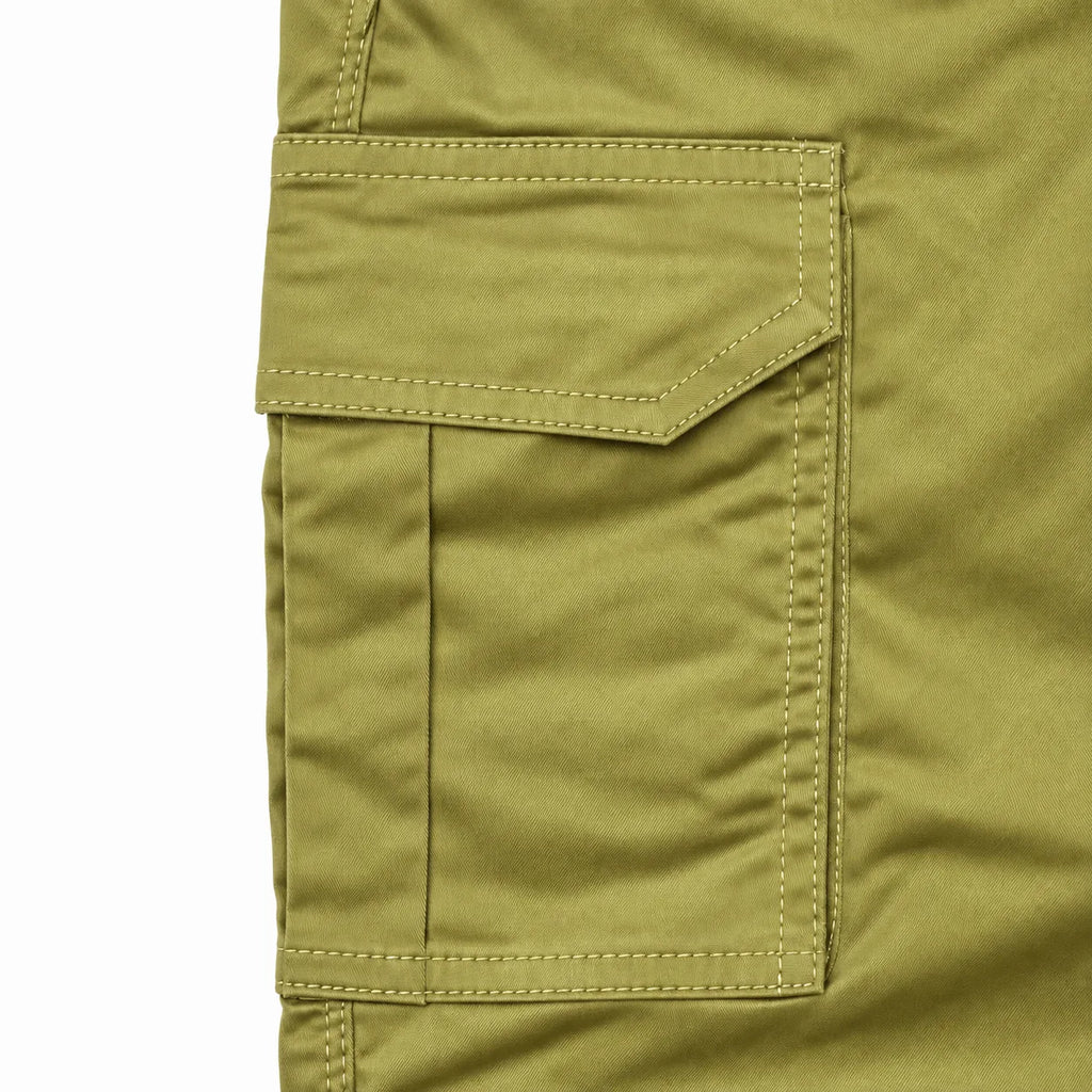 Olive Khaki Rib Six pocket jogger | Relaxed Fit Casual Pants