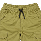 Olive Khaki Rib Six pocket jogger | Relaxed Fit Casual Pants