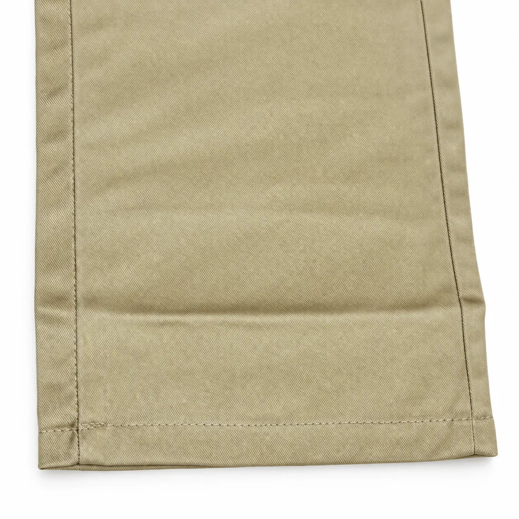 Beige Semi-Baggy Straight-Leg Drawstring Trousers | Relaxed Fit Casual Pants