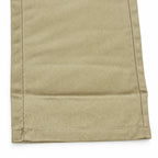 Beige Semi-Baggy Straight-Leg Drawstring Trousers | Relaxed Fit Casual Pants