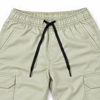 Off-White Khaki Rib Six pocket jogger | Relaxed Fit Casual Pants