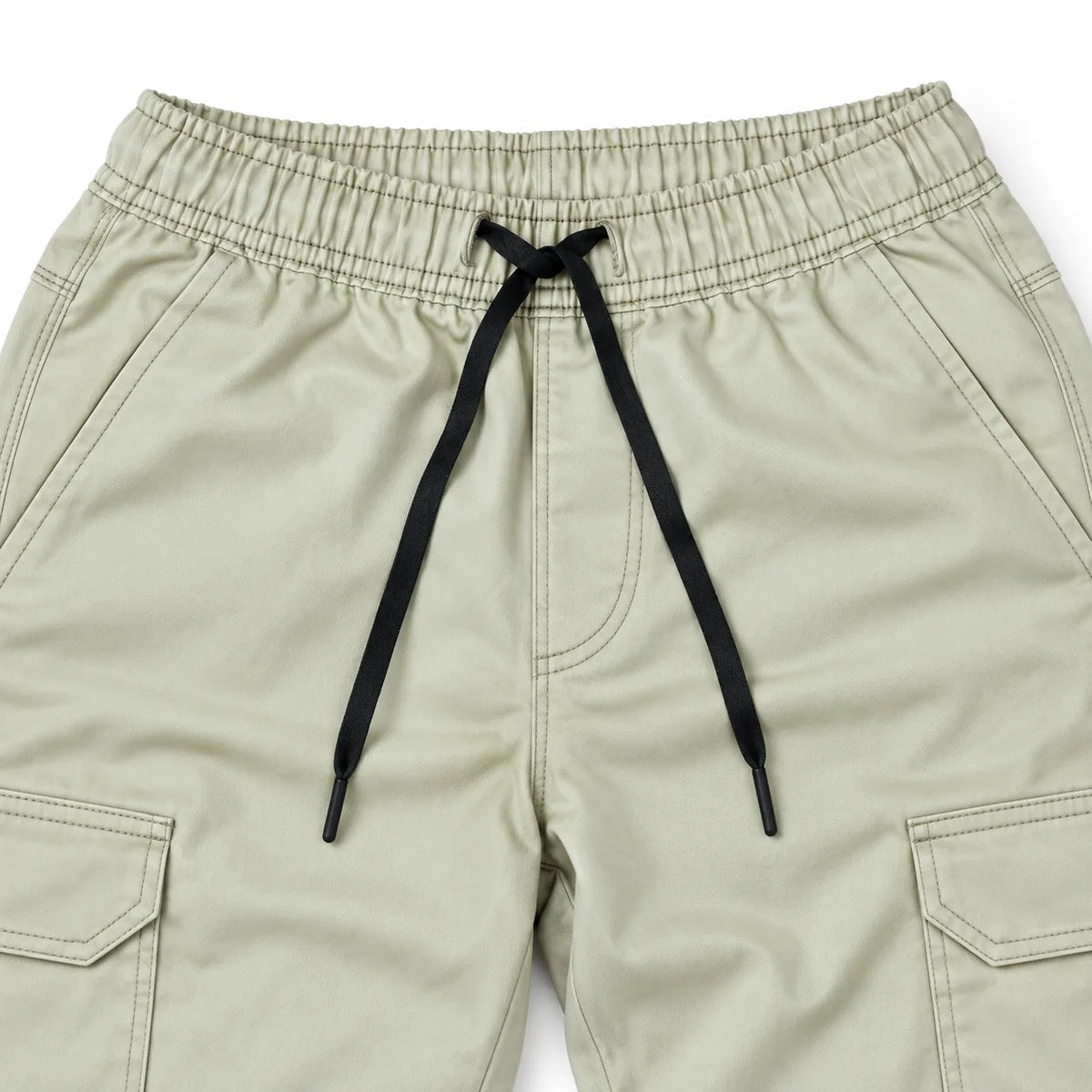 Off-White Khaki Rib Six pocket jogger | Relaxed Fit Casual Pants