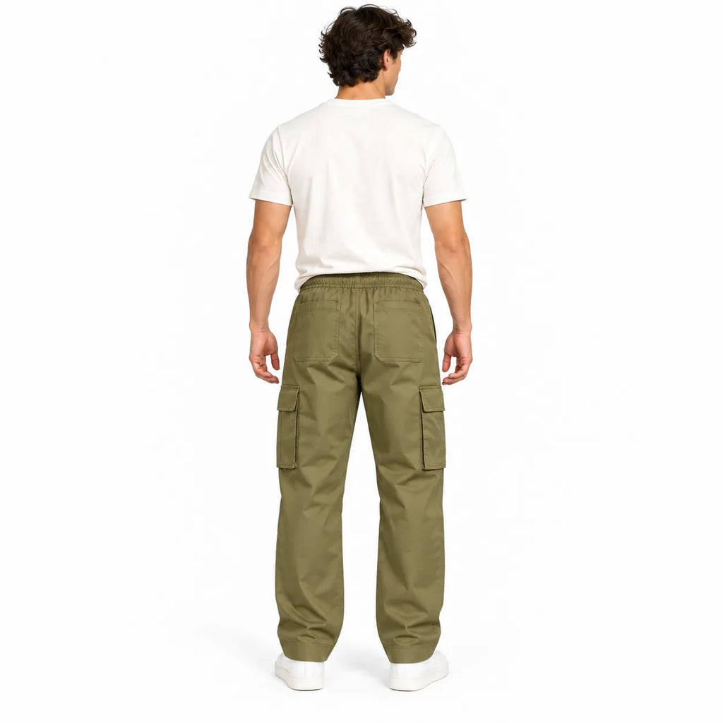 Camel Brown Full Baggy Cargo Trousers