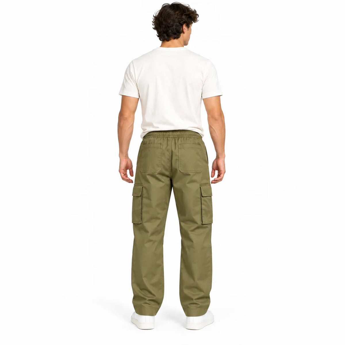 Camel Brown Full Baggy Cargo Trousers