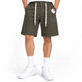 Cotton Twill Drawstring Shorts - Olive Brown