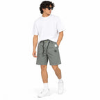 Cotton Twill Drawstring Shorts - Stone Grey