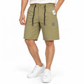 Cotton Twill Drawstring Shorts - Khaki