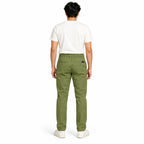Olive Green Drawstring Cotton Trousers - Pants - Semi-Baggy