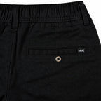 Black Drawstring Cotton Trousers - Pants - Semi-Baggy