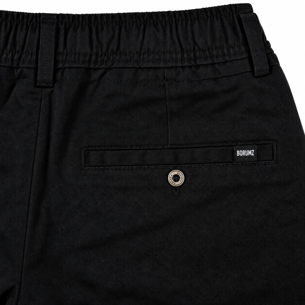 Black Drawstring Cotton Trousers - Pants - Semi-Baggy