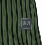 Dark Olive & Black Striped Cargo Joggers - Cotton Trousers