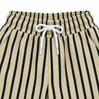 Dark Olive & Black Striped Cargo Joggers - Cotton Trousers