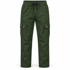 Dark Olive Cargo Pants - Cotton Trousers
