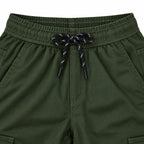 Dark Olive Cargo Pants - Cotton Trousers
