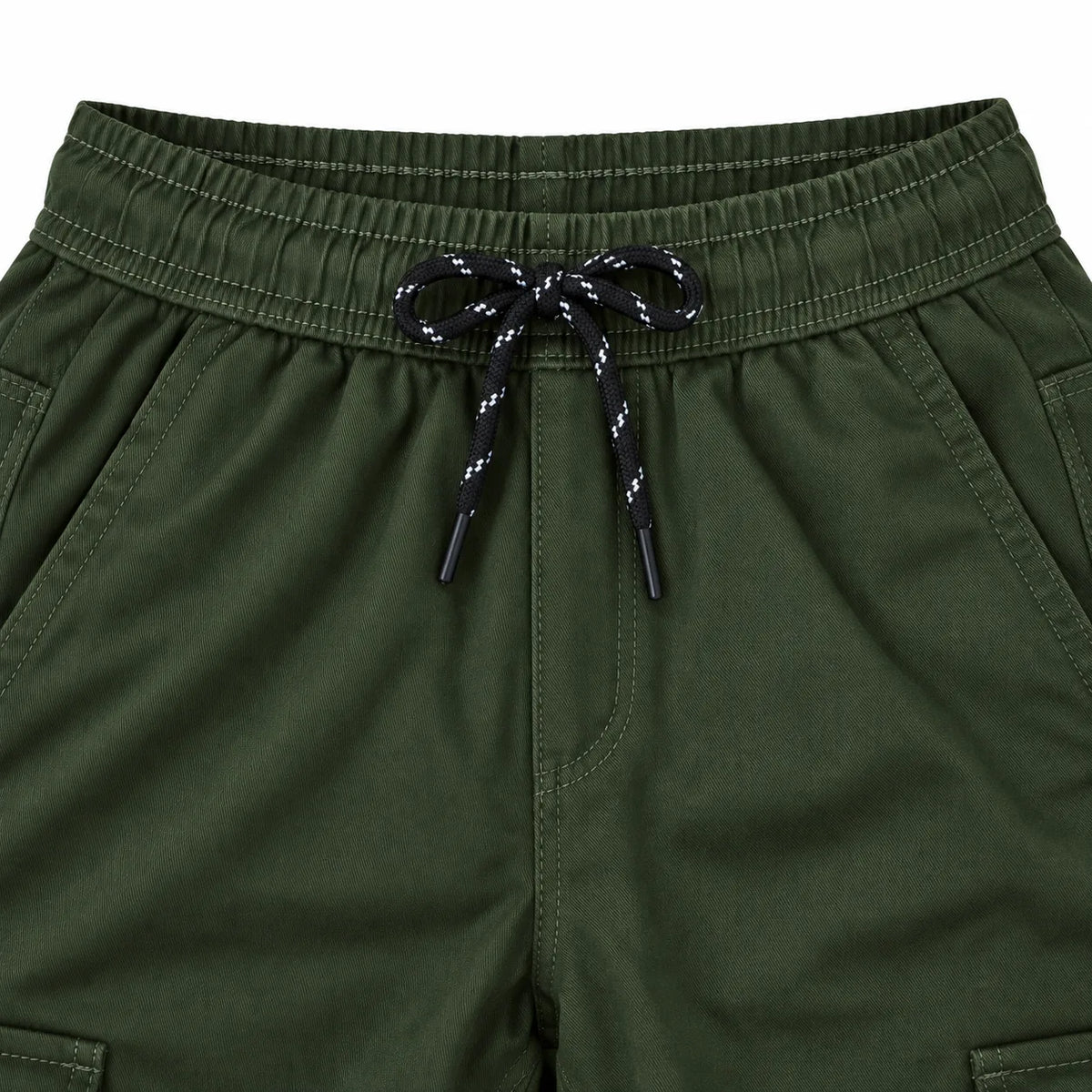 Dark Olive Cargo Pants - Cotton Trousers