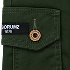 Dark Olive Cargo Pants - Cotton Trousers