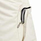 Off White Cotton Cargo Pants - Regular Fit Utility Trousers