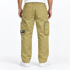 Khaki Cotton Cargo Pants - Regular Fit Utility Trousers